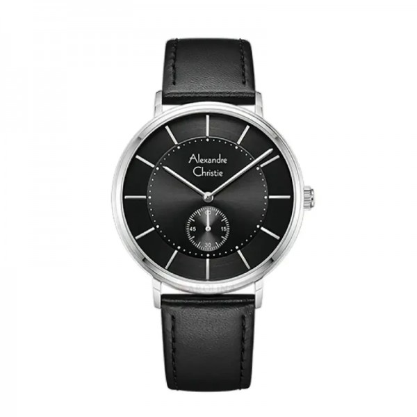 Alexandre Christie AC 8493 Silver Black Man MSLSSBA